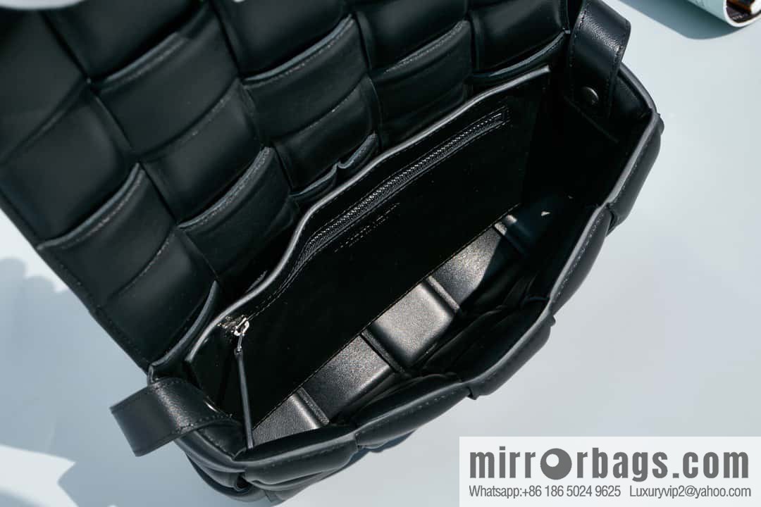 Bottega Veneta Padded Cassette Bag Model; 591970 BV Cassette Pillow Bag black silver buckle