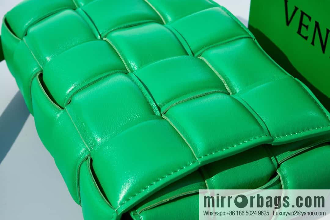 Bottega Veneta Padded Cassette Bag Model; 591970 BV Cassette Pillow Bag, Parrot Green