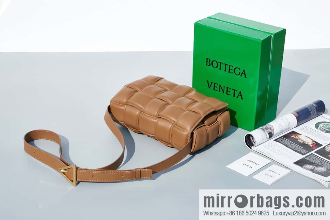 Bottega Veneta Padded Cassette Bag Model; 591970 BV Cassette Pillow Bag, Caramel