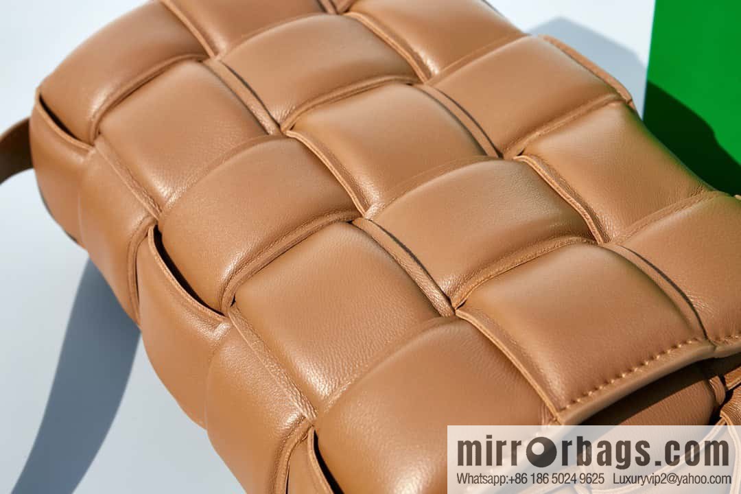Bottega Veneta Padded Cassette Bag Model; 591970 BV Cassette Pillow Bag, Caramel