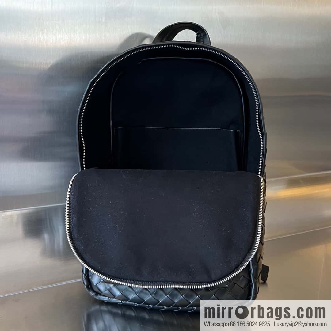 #Bv new men's backpack 730728 classic woven backpack model number: 730728 black