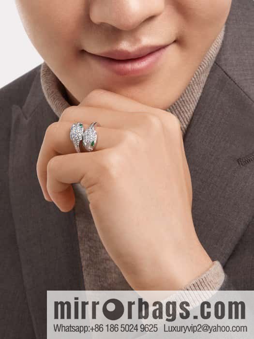 ☀BVLGARI SERPENTI SEDUTTORI Liu Guang Snake Shadow, Snakehead Ring ☀️