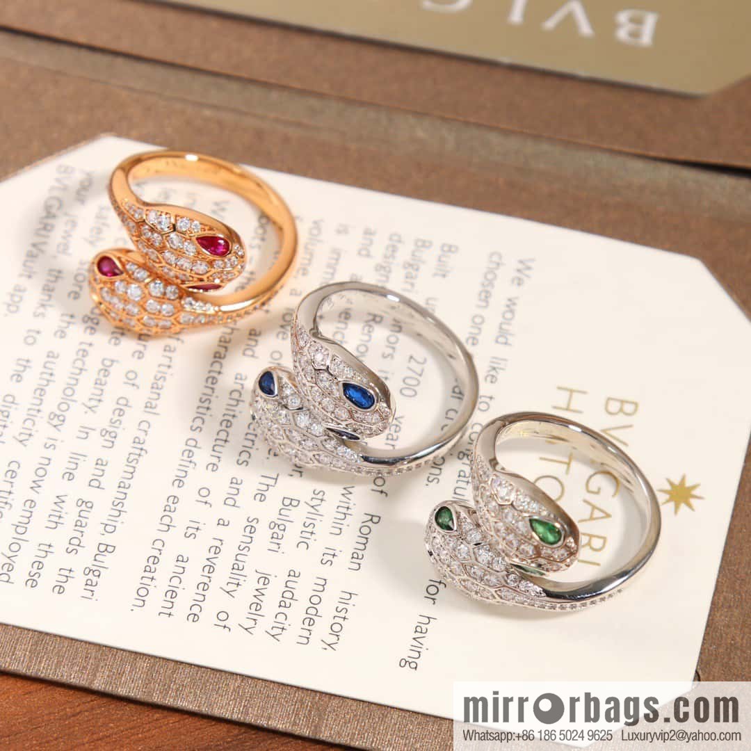 ☀BVLGARI SERPENTI SEDUTTORI Liu Guang Snake Shadow, Snakehead Ring ☀️
