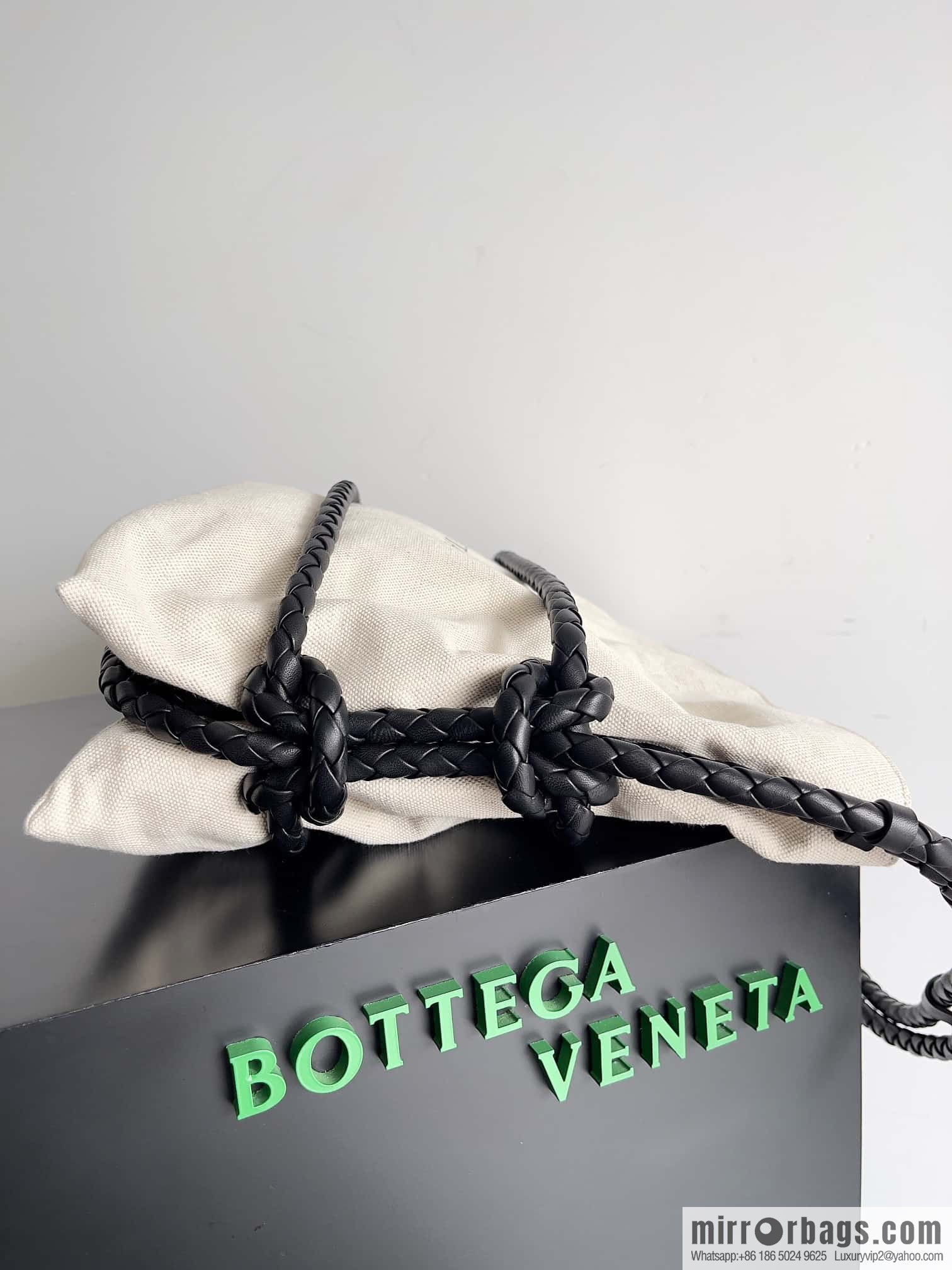 2023 BOTTEGA VENETA limited knot canvas tote bag model number: 743625
