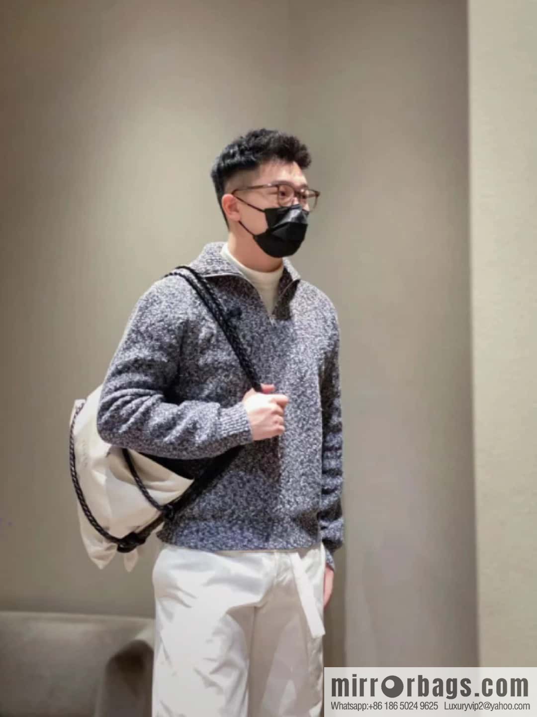 2023 BOTTEGA VENETA limited knot canvas tote bag model number: 743625