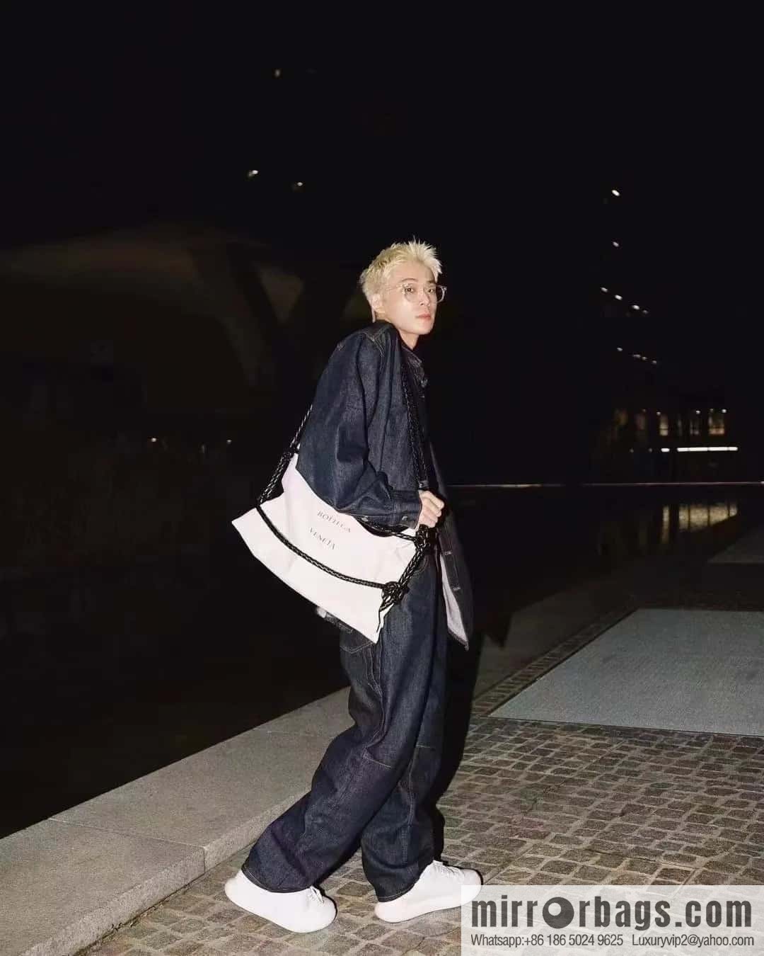 2023 BOTTEGA VENETA limited knot canvas tote bag model number: 743625