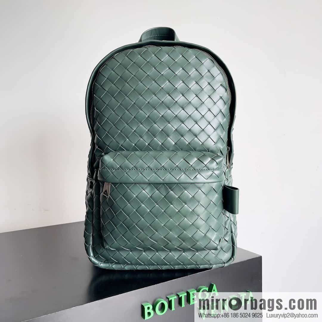 #Bv new men's backpack 730728 classic woven backpack model number: 730728 turquoise green