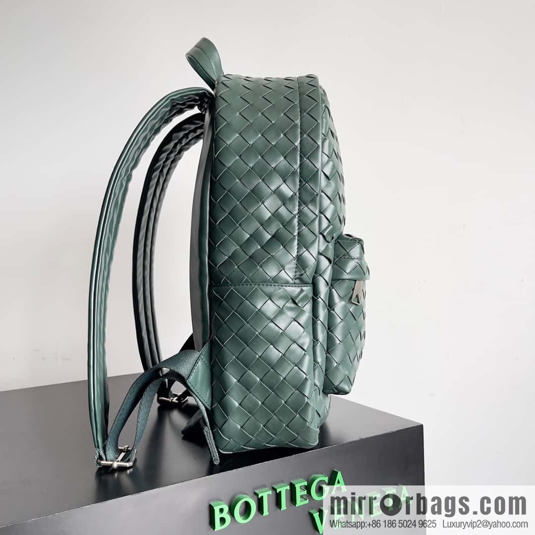 #Bv new men's backpack 730728 classic woven backpack model number: 730728 turquoise green