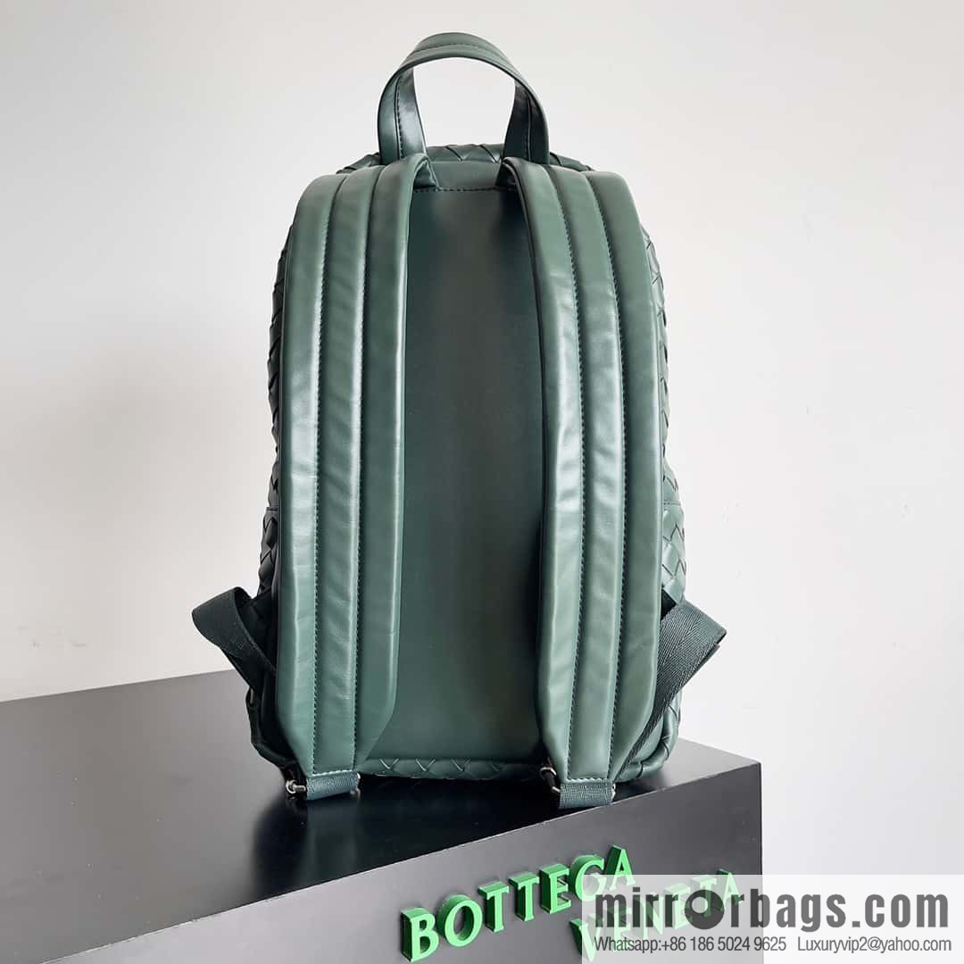 #Bv new men's backpack 730728 classic woven backpack model number: 730728 turquoise green