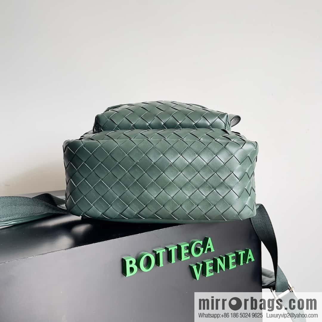 #Bv new men's backpack 730728 classic woven backpack model number: 730728 turquoise green