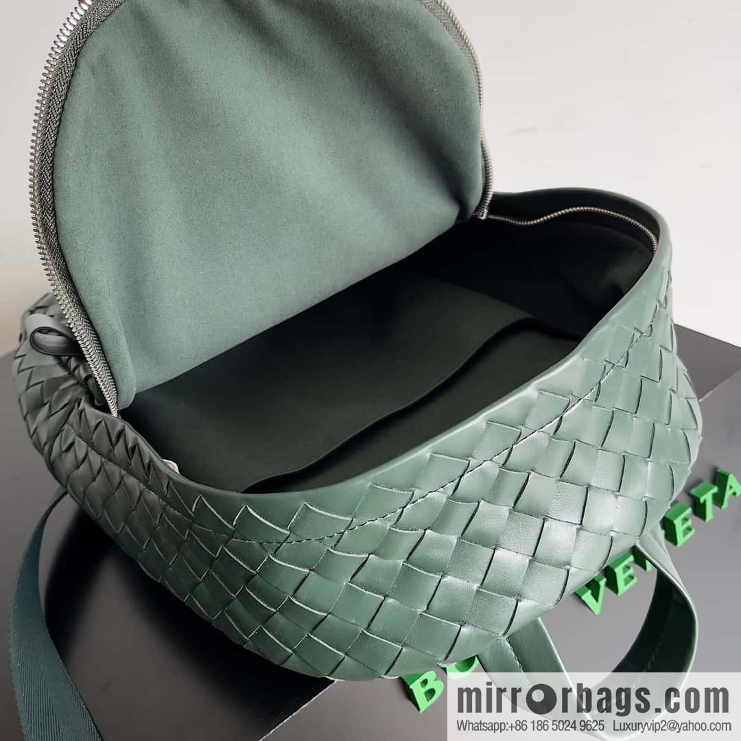 #Bv new men's backpack 730728 classic woven backpack model number: 730728 turquoise green