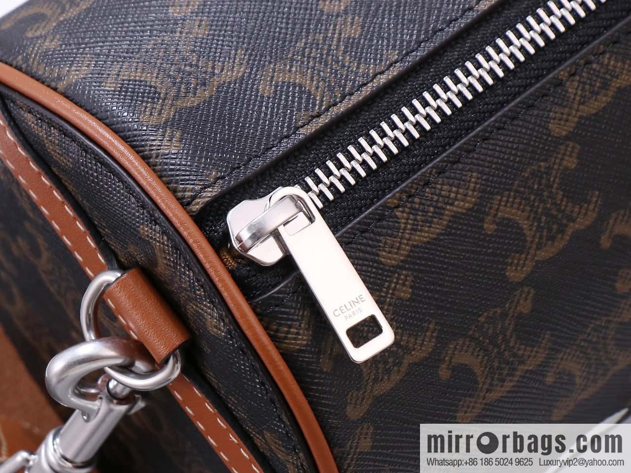 [Premium quality, all-steel hardware] CELINE | New cylinder bag online, logo printed cylinder bag, number: 110052