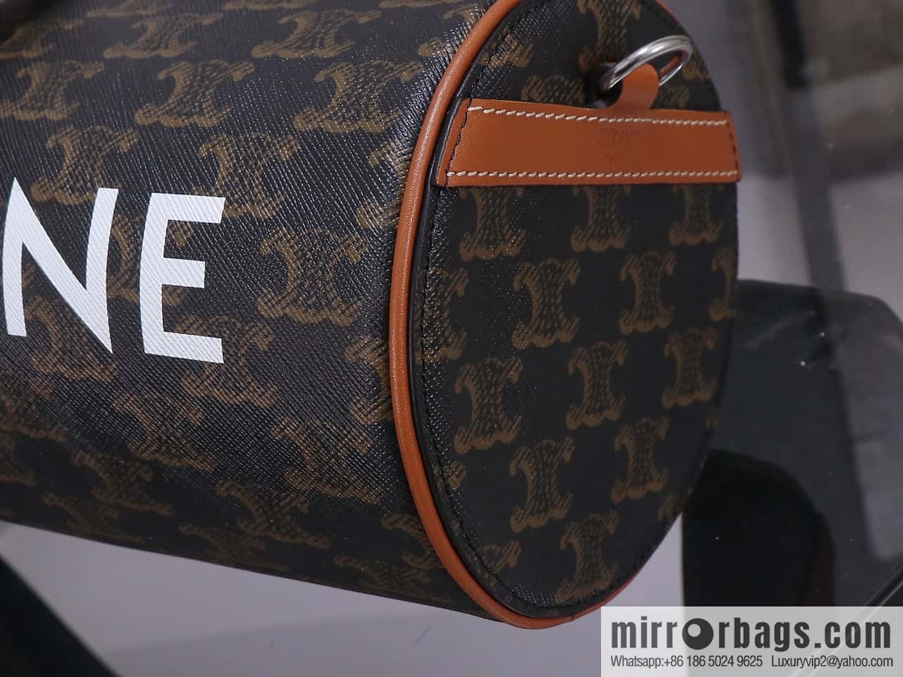 [Premium quality, all-steel hardware] CELINE | New cylinder bag online, logo printed cylinder bag, number: 110052