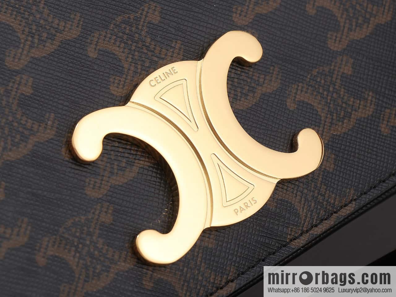 [Premium quality, all steel hardware] CELIN_E~ New monogram Multi Pochette Triomphe handbag, model: 100972