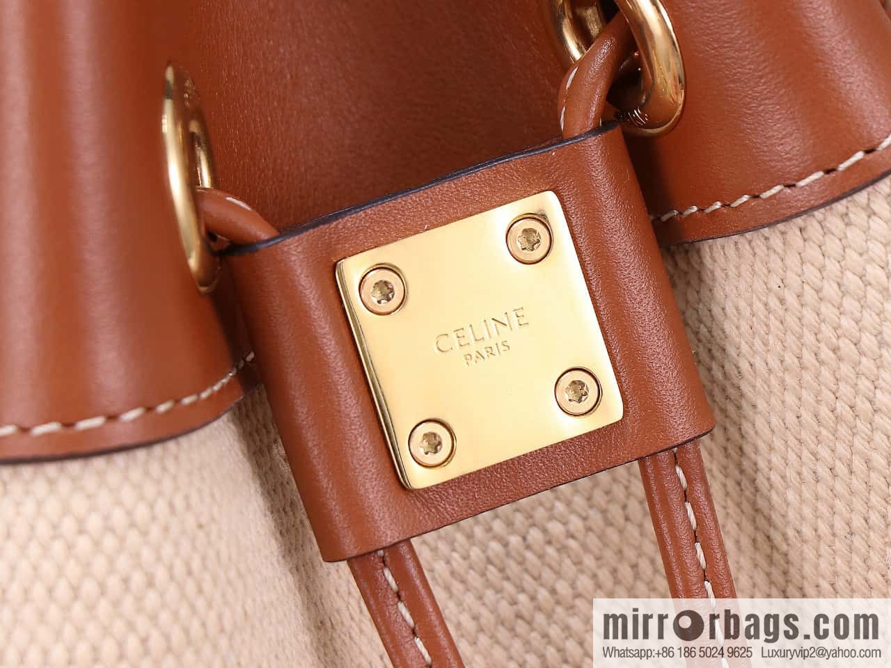 [Premium quality, all-steel hardware] CABAS MARIN small fabric Wagyu leather (fabric) drawstring bag, number: 113082EZR.02NT