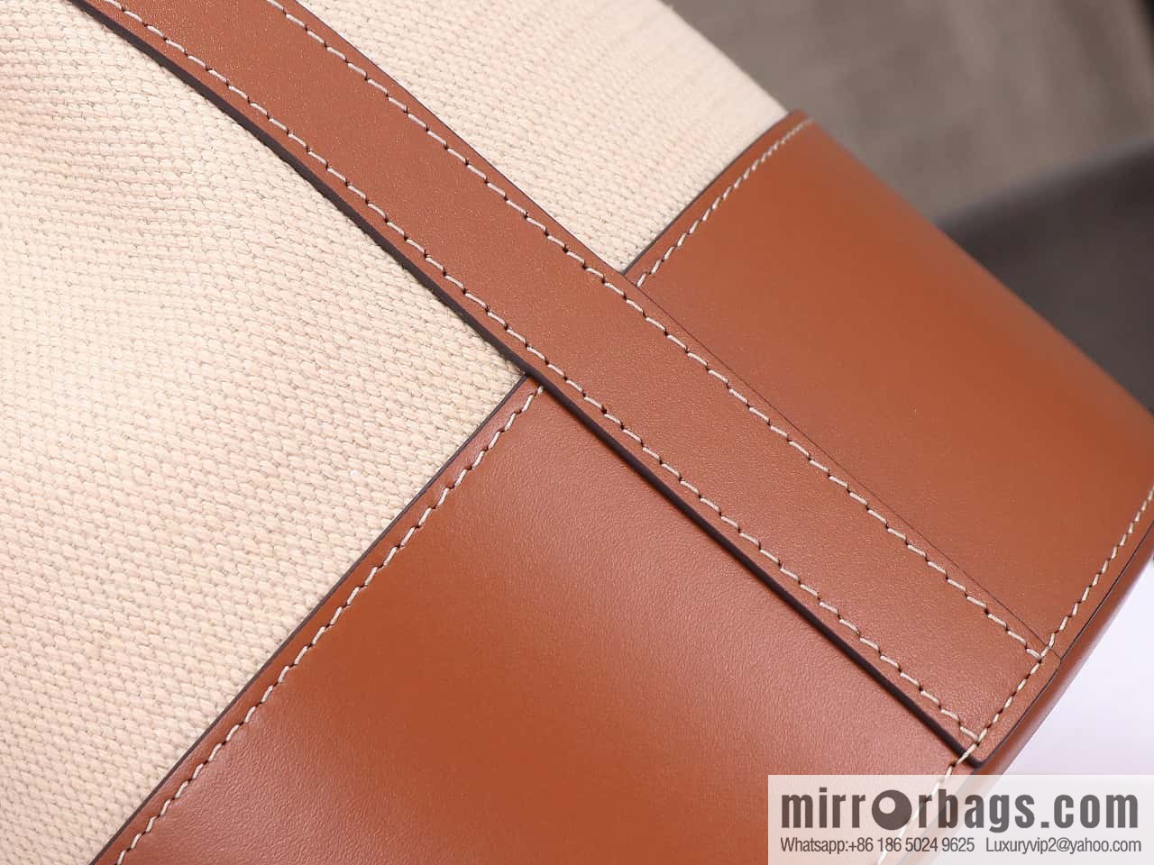 [Premium quality, all-steel hardware] CABAS MARIN small fabric Wagyu leather (fabric) drawstring bag, number: 113082EZR.02NT