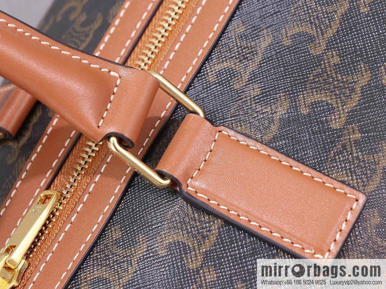 [Premium quality, all-steel hardware] CELINE2022 | The first Voyage printed Travel Bags series, model number: 191472 DOG material/brown