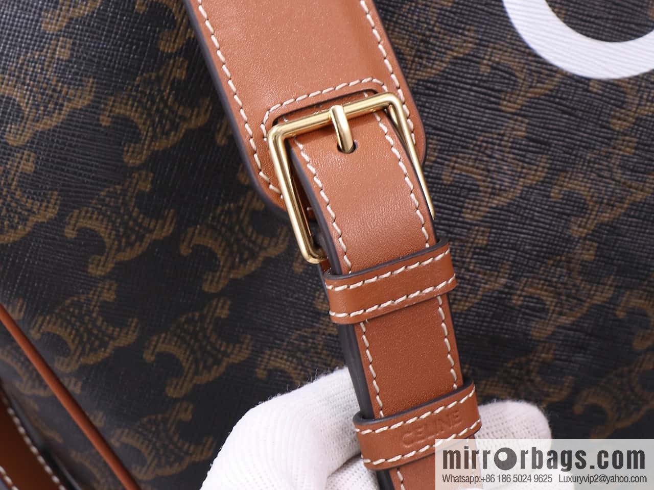 [Premium quality, all-steel hardware] CELINE2022 | The first Voyage printed Travel Bags series, model number: 191472 DOG material/brown