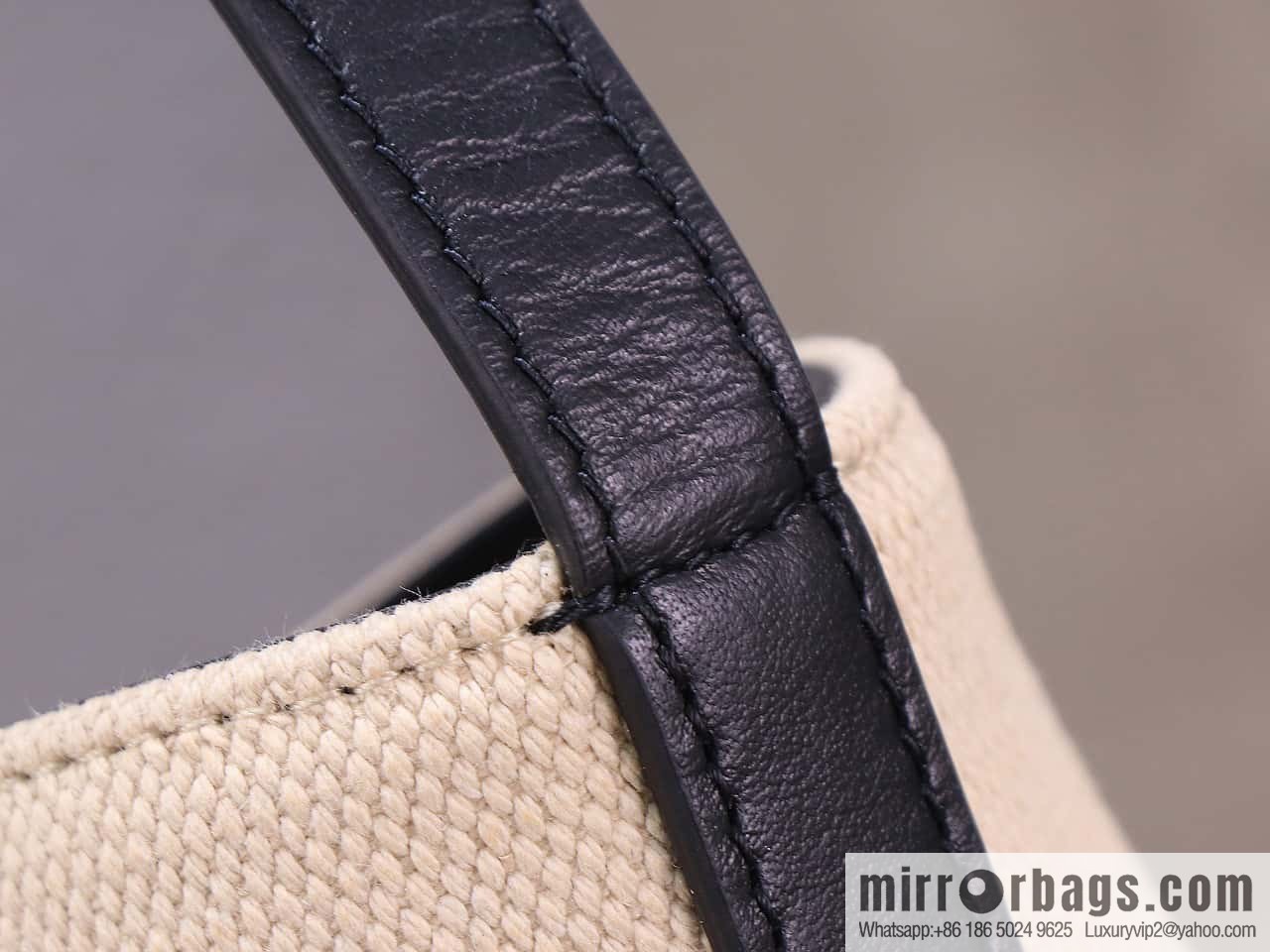 [Premium quality, all-steel hardware] 23s new product | CELINE CUIR TRIOMPHE small striped fabric leather bucket bag 23s new fabric series, number: 198243DU3.04LU