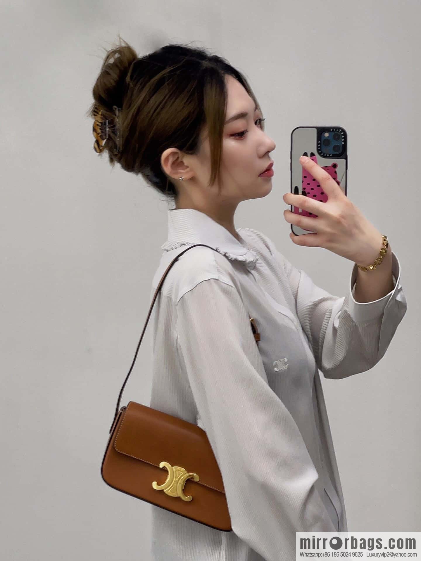 [Premium quality, all-steel hardware] CELIN * New Triomphe Arc de Triomphe armpit bag 2021 spring and summer limited edition, model number: 194142