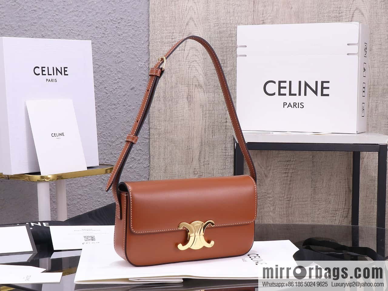 [Premium quality, all-steel hardware] CELIN * New Triomphe Arc de Triomphe armpit bag 2021 spring and summer limited edition, model number: 194142