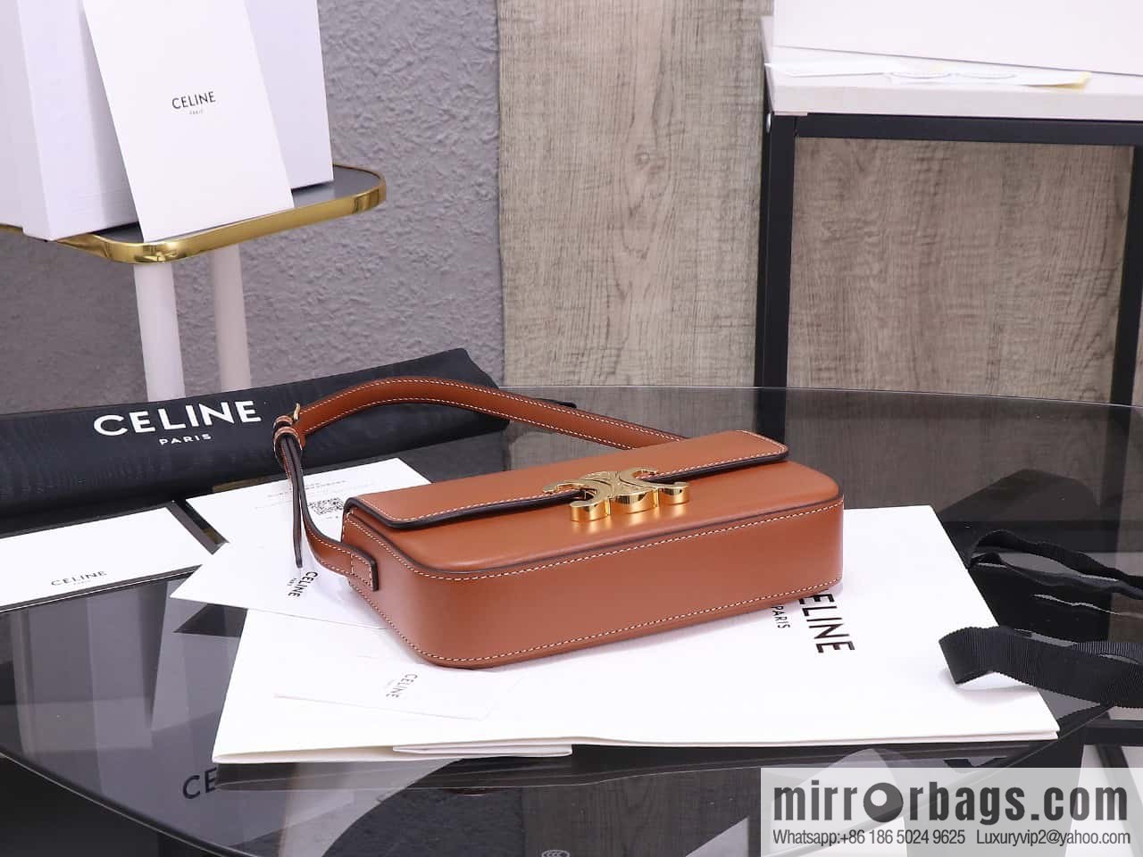 [Premium quality, all-steel hardware] CELIN * New Triomphe Arc de Triomphe armpit bag 2021 spring and summer limited edition, model number: 194142