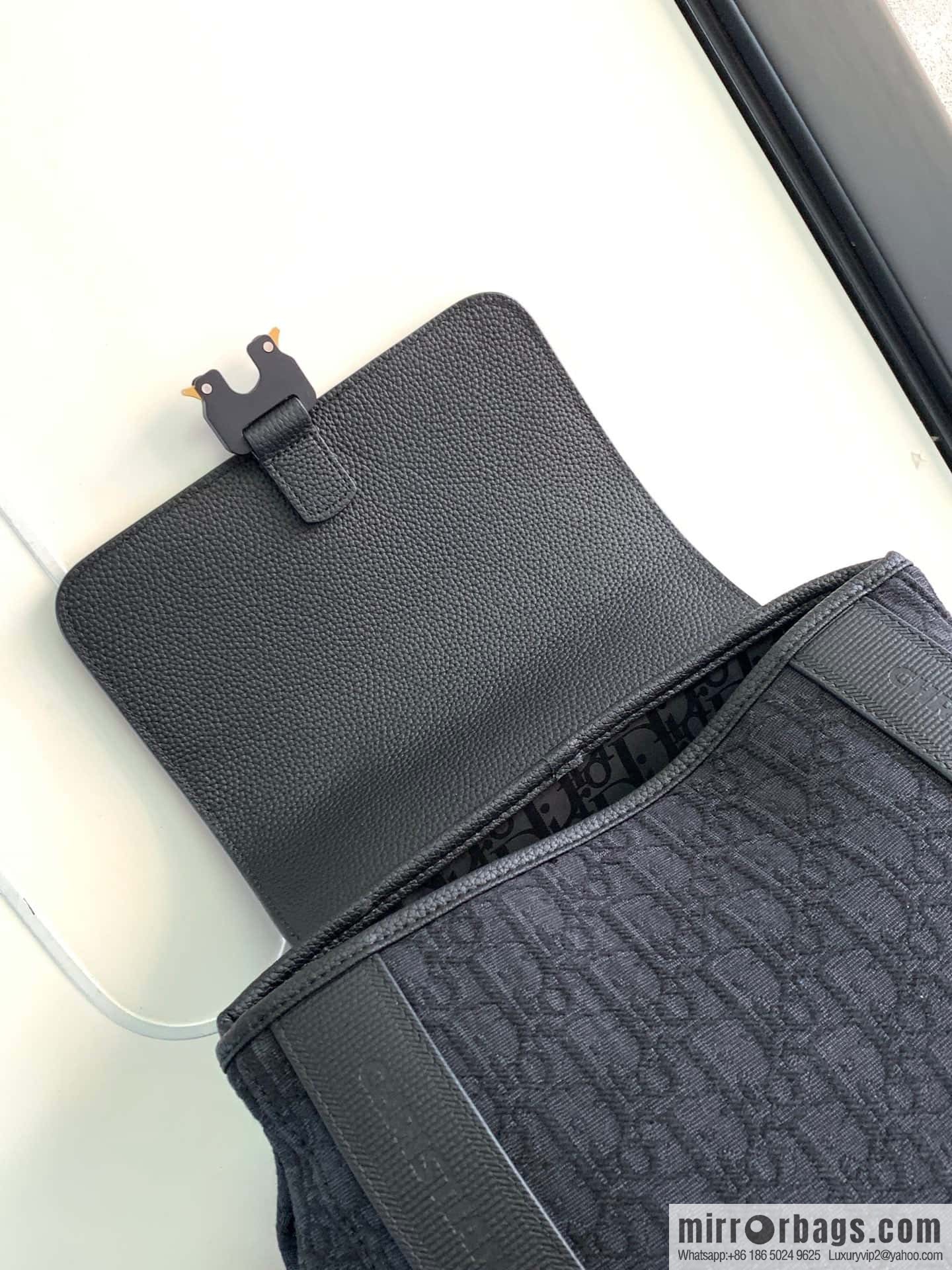 DIOR Oblique printed saddle backpack