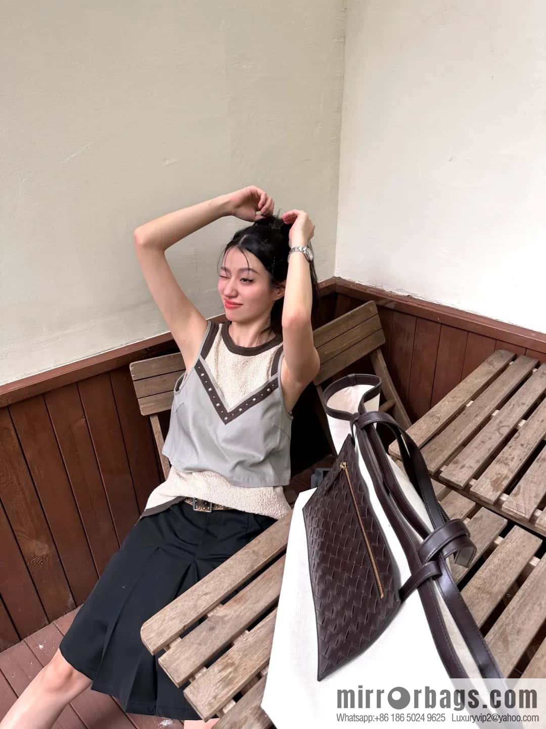 BV new structural Flip Flap tote handbag, model number: 754915 large.