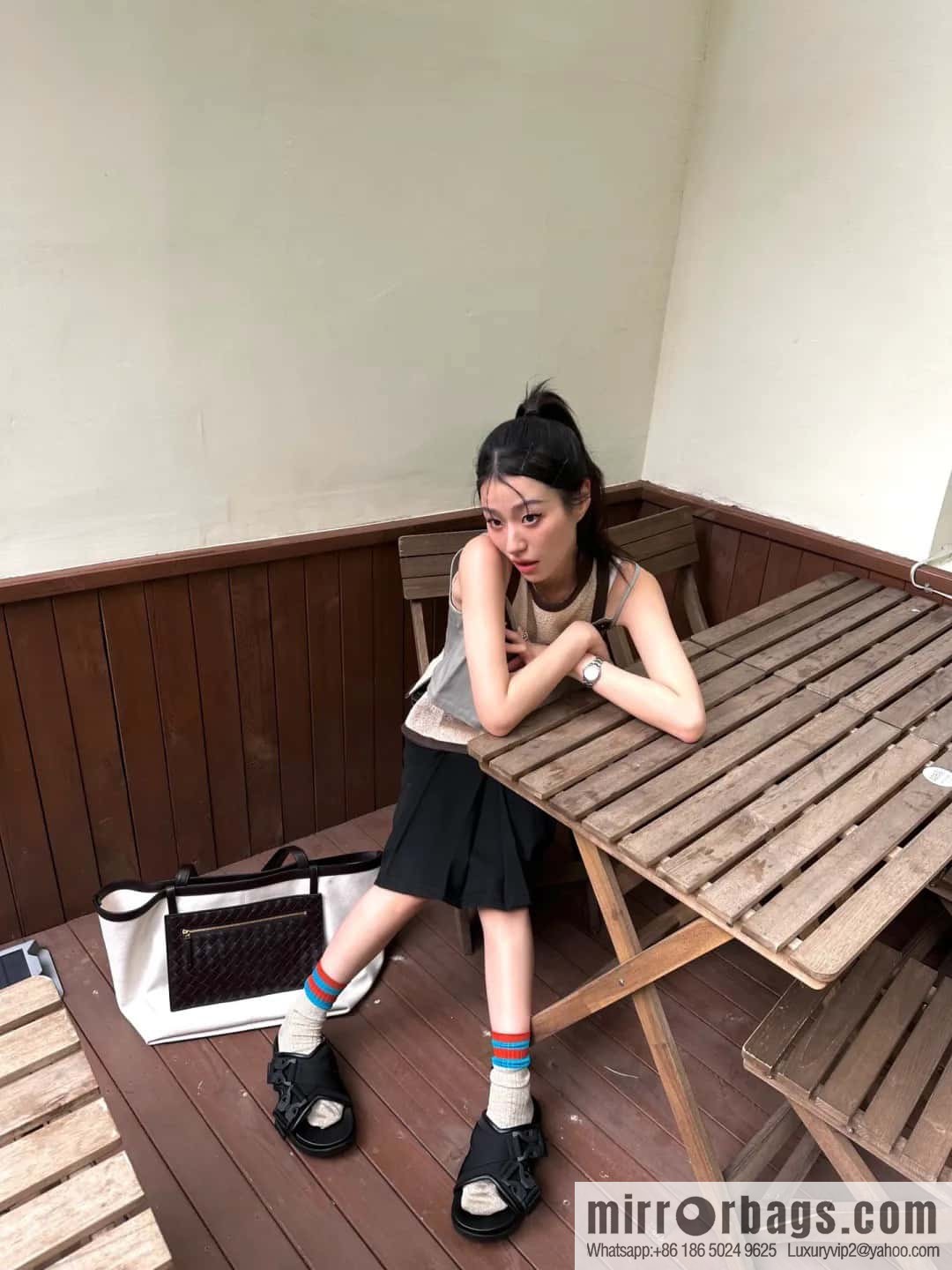 BV new structural Flip Flap tote handbag, model number: 754915 large.