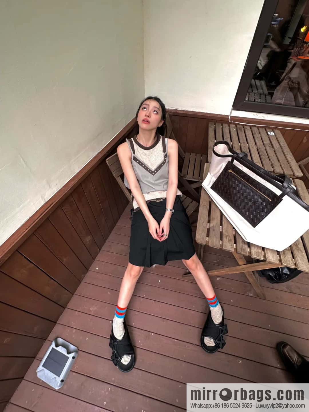 BV new structural Flip Flap tote handbag, model number: 754915 large.