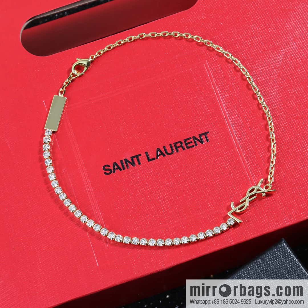 Saint Laurent Golden Diamond YSL Necklace