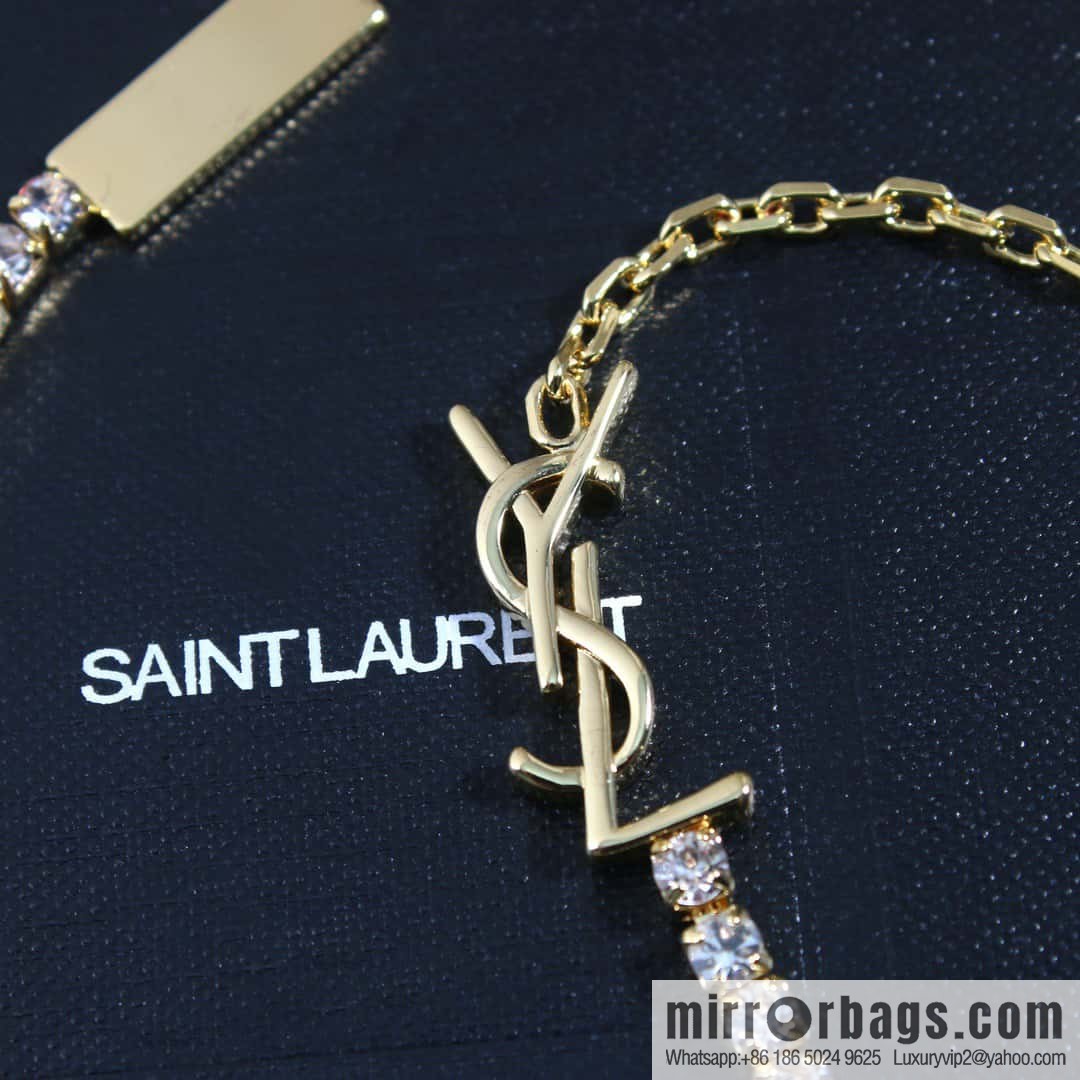 Saint Laurent Golden Diamond YSL Necklace