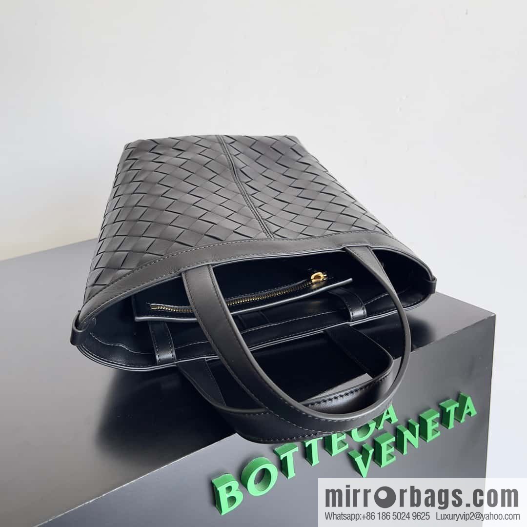 BV early autumn new tote Intrecciato woven tote handbag, model number: 754916 black