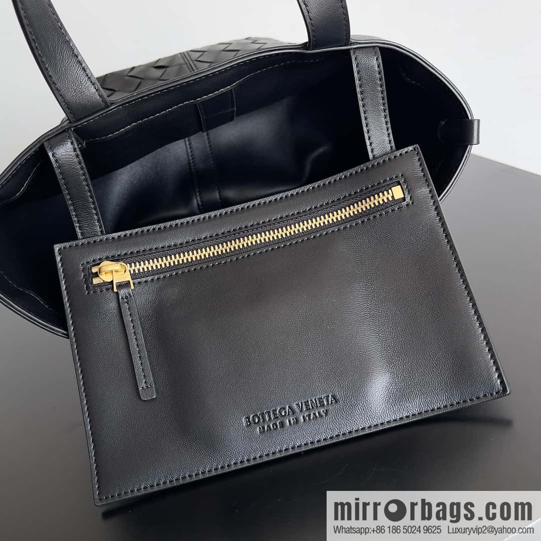 BV early autumn new tote Intrecciato woven tote handbag, model number: 754916 black