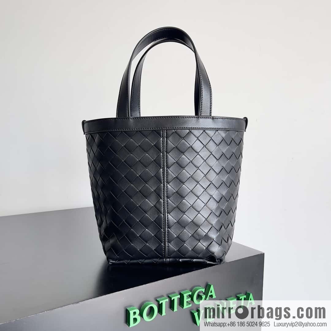 BV early autumn new tote Intrecciato woven tote handbag, model number: 754916 black