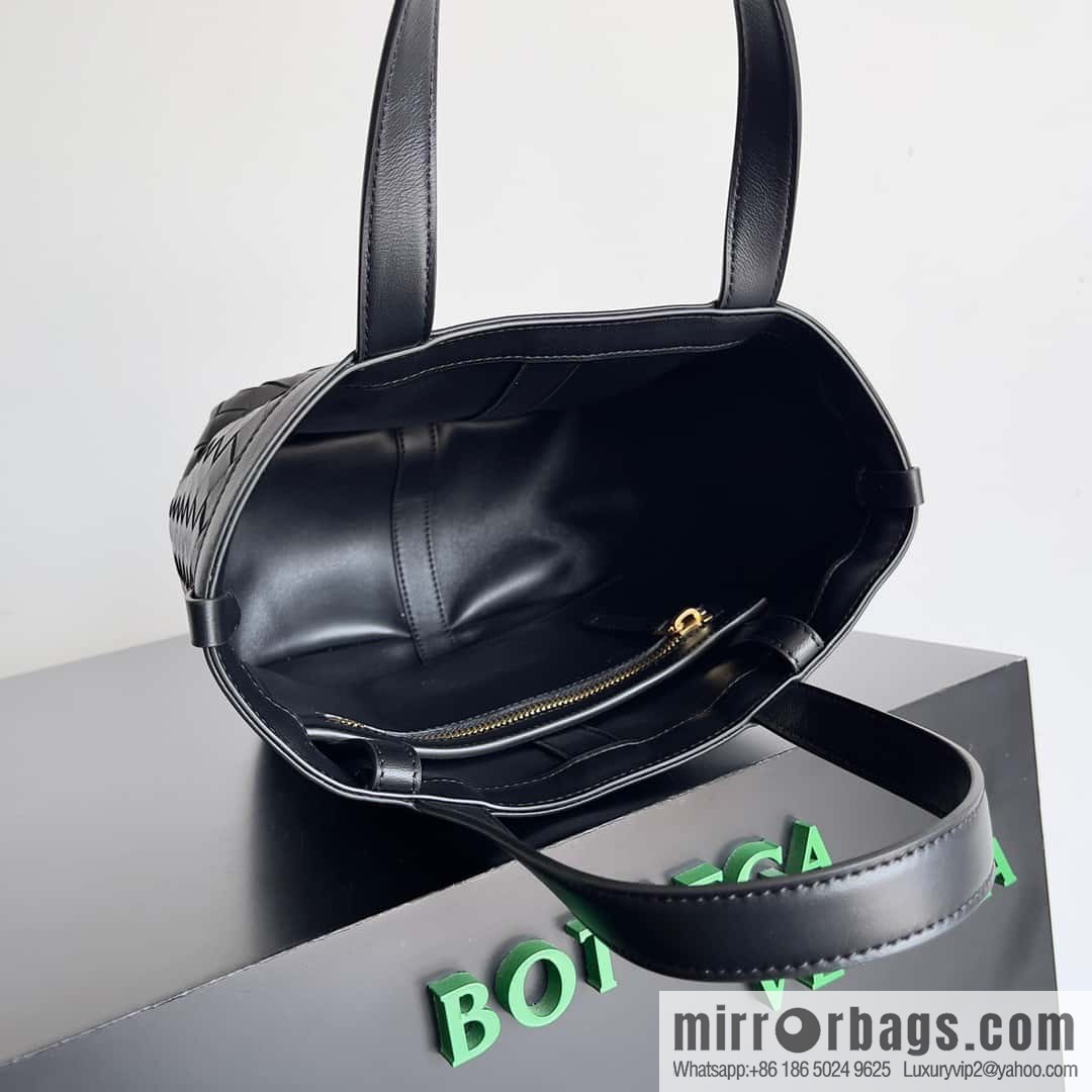 BV early autumn new tote Intrecciato woven tote handbag, model number: 754916 black
