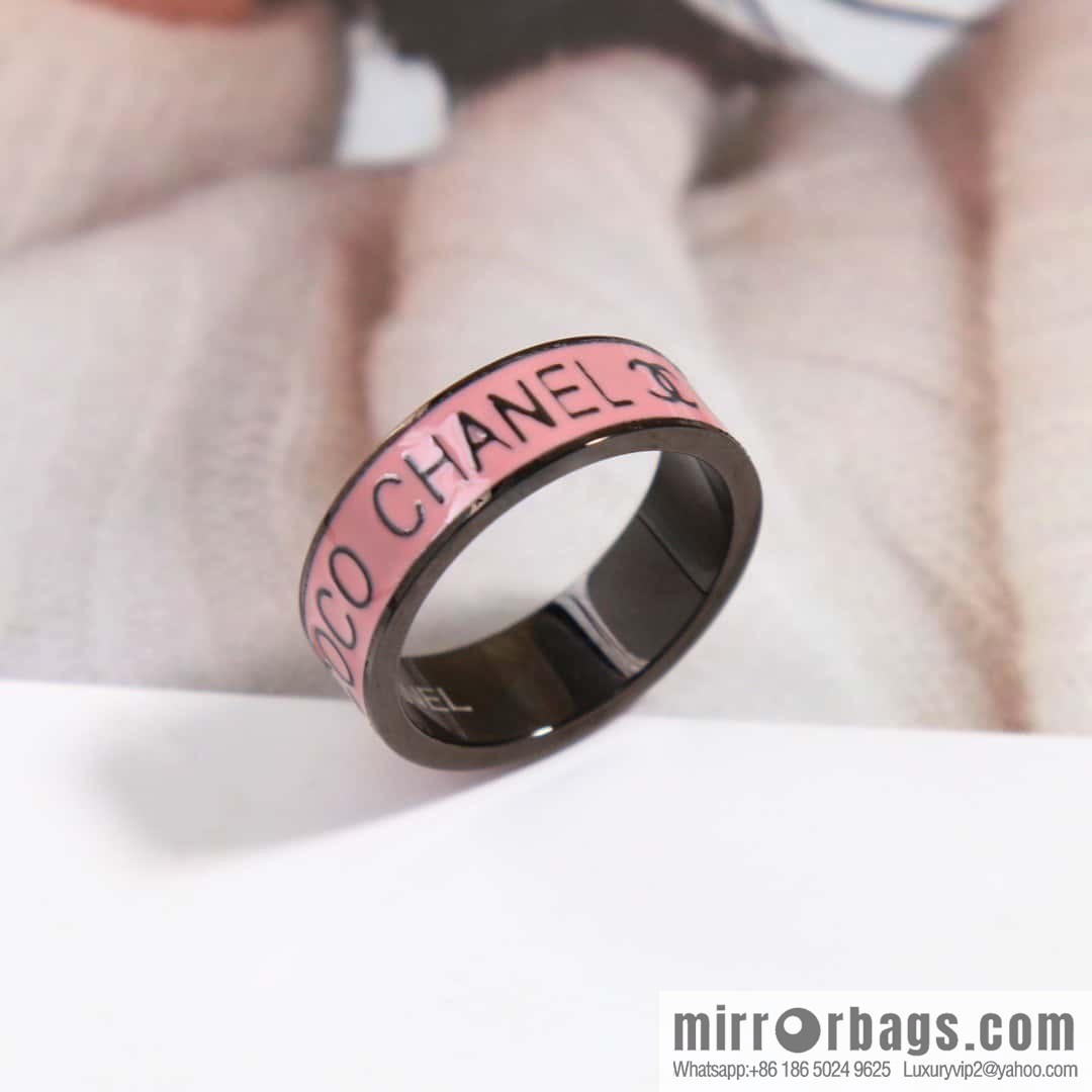 ☀️New ☑️ Chanel Double C Pink Drip COCO Ring ☀️