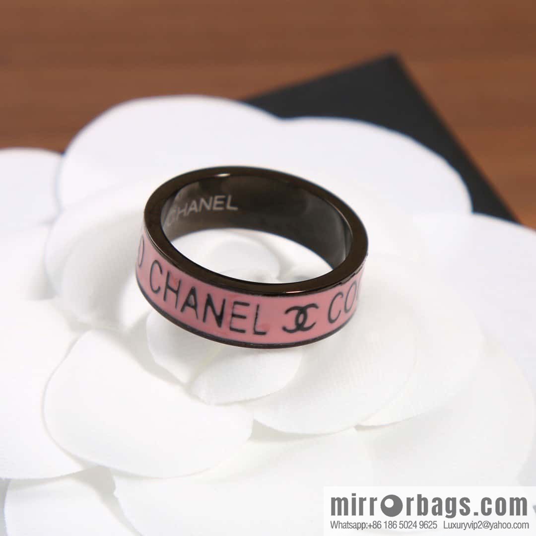 ☀️New ☑️ Chanel Double C Pink Drip COCO Ring ☀️