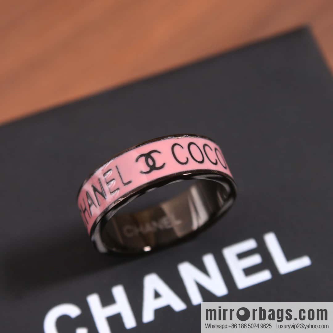☀️New ☑️ Chanel Double C Pink Drip COCO Ring ☀️