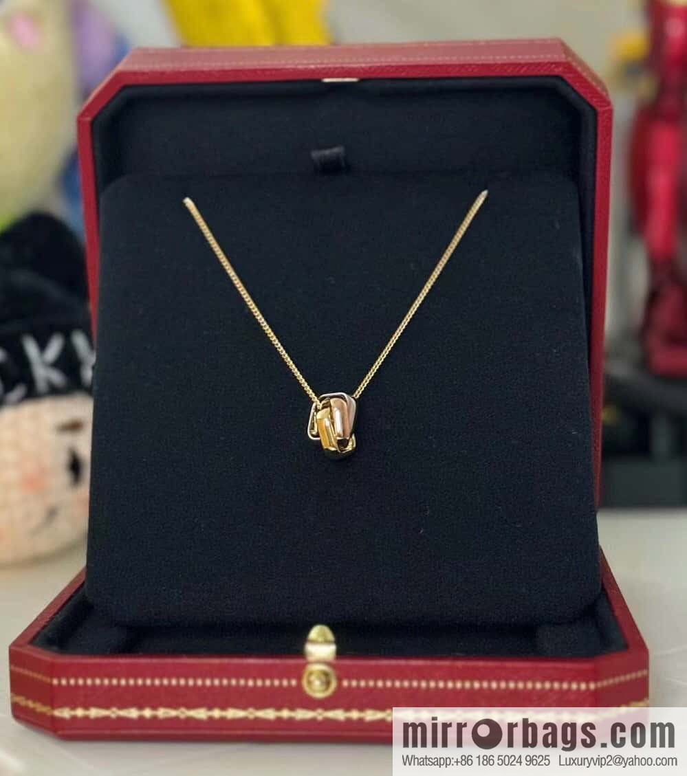 ❗️CNC version ❗️ ☀️ Cartier Cartier Trinity Box 100th anniversary limited three-ring three-color necklace ☀️
