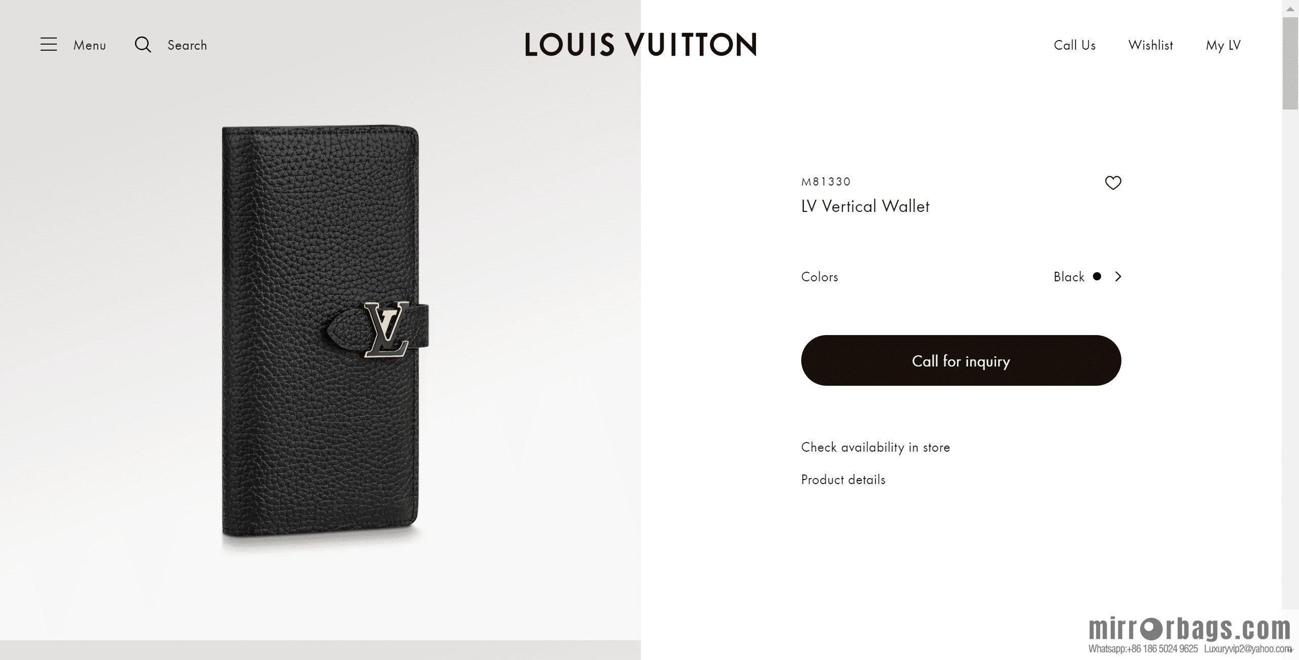 LV M81330 VERTICAL wallet
