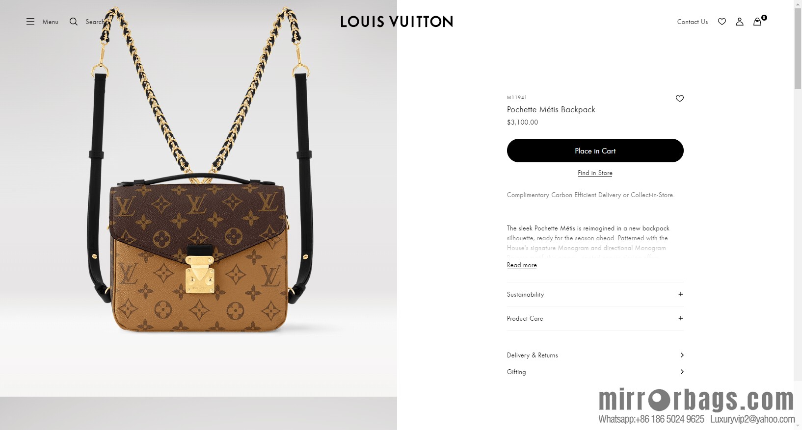 LV M11941 Pochette Métis Backpack