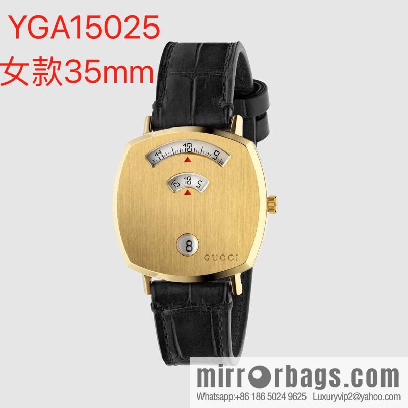 Gucci GUCCl's latest 316L stainless steel calfskin strap watch