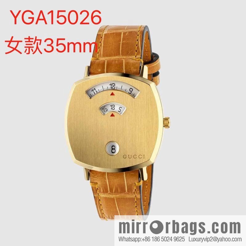 Gucci GUCCl's latest 316L stainless steel calfskin strap watch