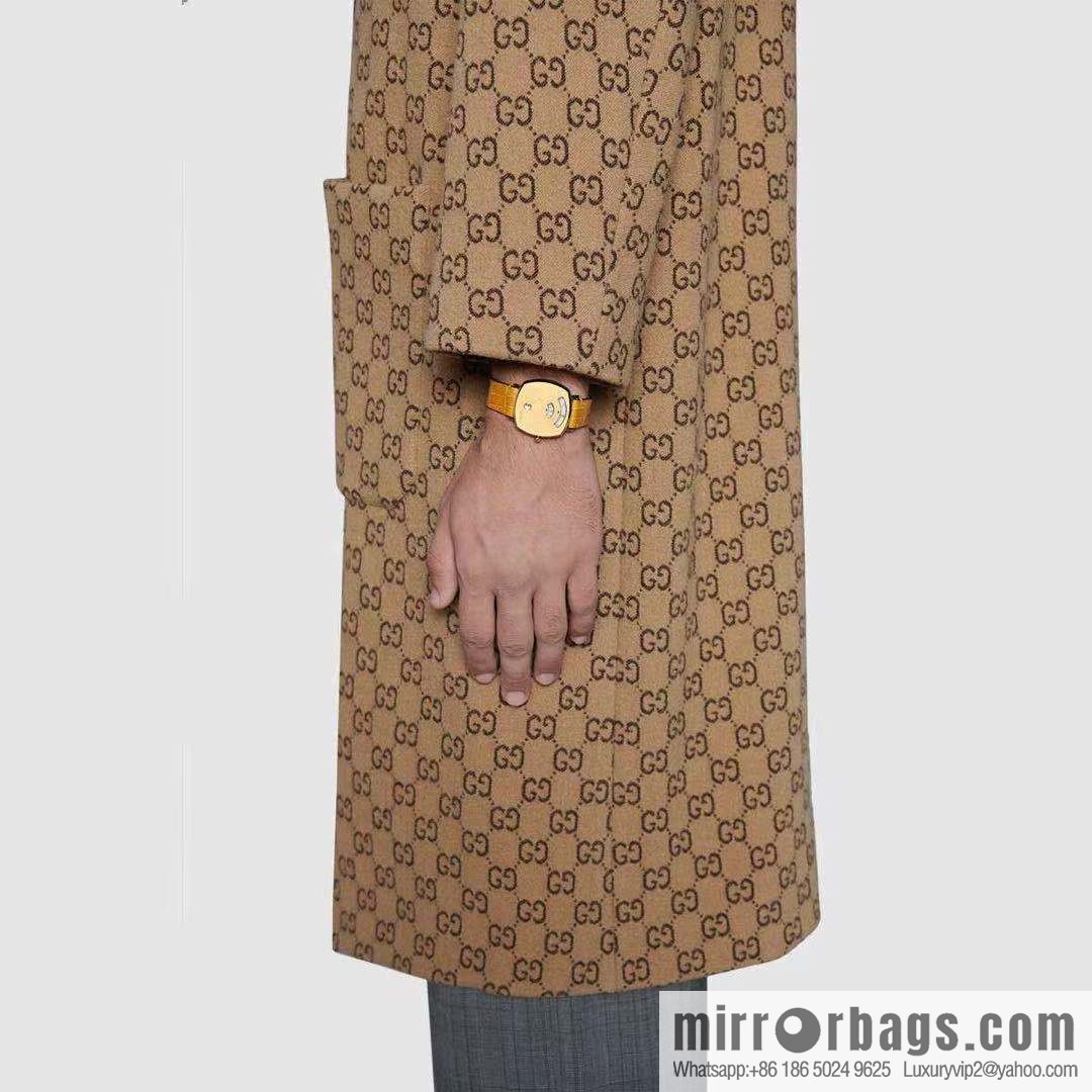 Gucci GUCCl's latest 316L stainless steel calfskin strap watch