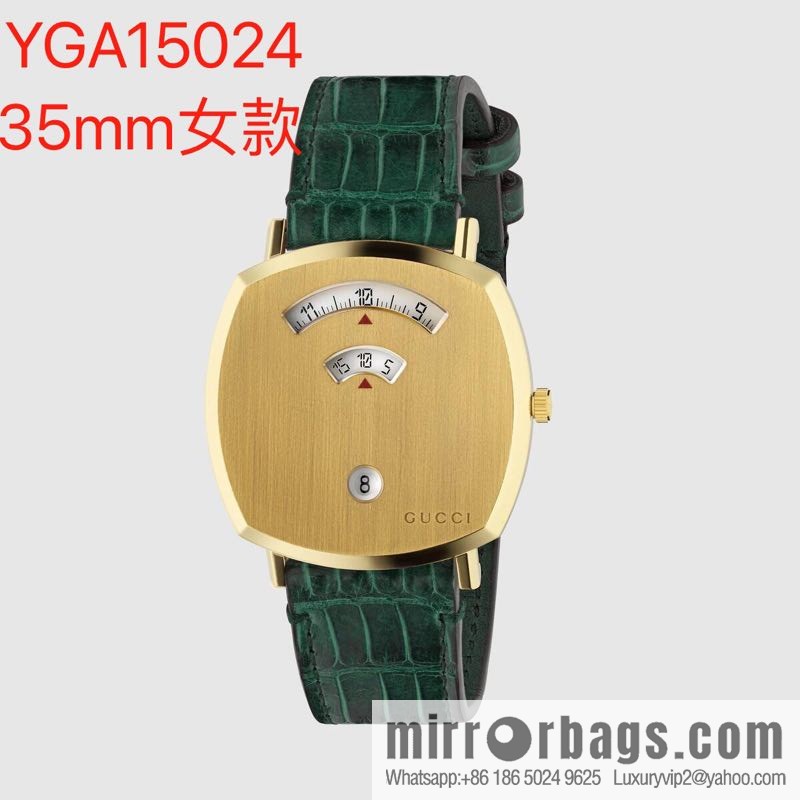 Gucci GUCCl's latest 316L stainless steel calfskin strap watch