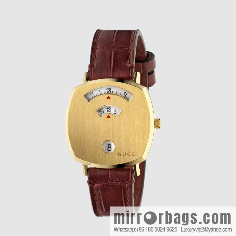 Gucci GUCCl's latest 316L stainless steel calfskin strap watch