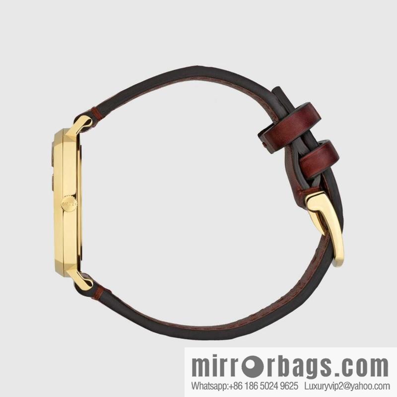 Gucci GUCCl's latest 316L stainless steel calfskin strap watch