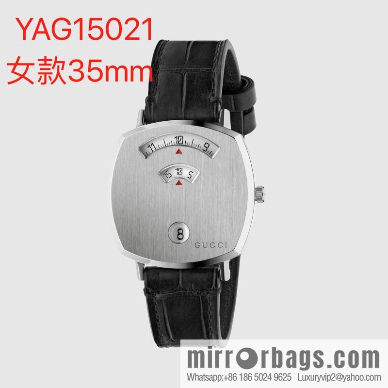 Gucci GUCCl's latest 316L stainless steel calfskin strap watch