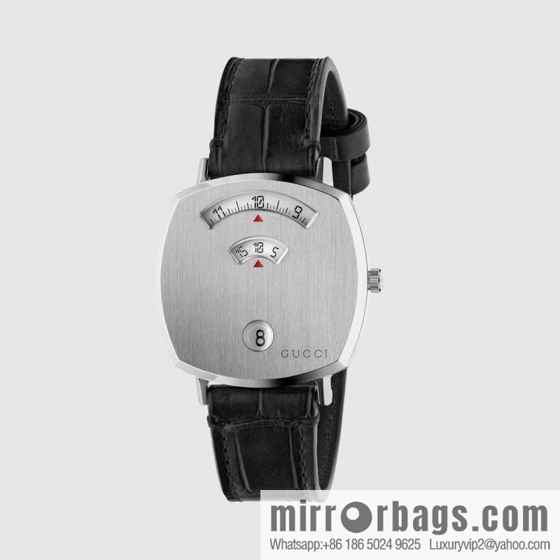 Gucci GUCCl's latest 316L stainless steel calfskin strap watch